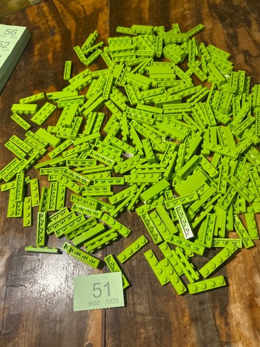 Lego plate 1x4 3710 lime - 1x4,