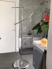 Designer Shop Clothes Rail, Knobs To Keep Items Separate Comes In Silver metal