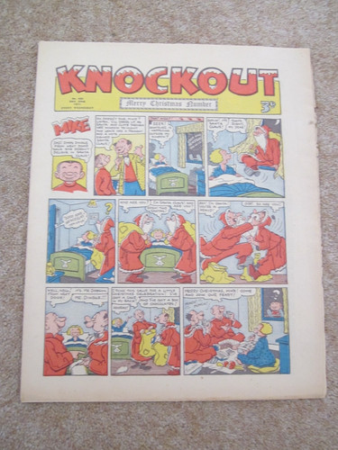 1951 knockout comic xmas - comic,
