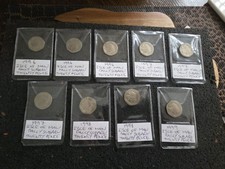 9 x  Isle of Man Twenty Pence
