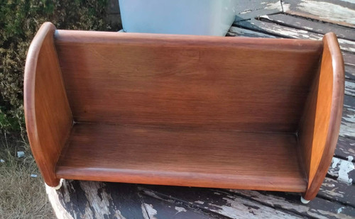 Wooden book rack trough - book,