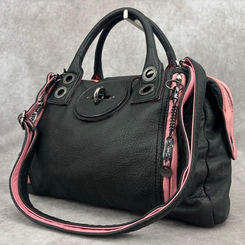 Diesel 2way leather boston bag - diesel,