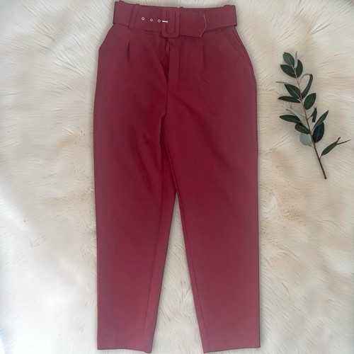 Zara burgundy tailored - zara, tapered