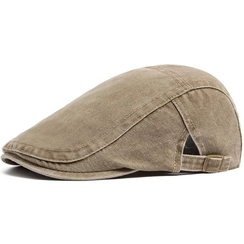 Men flat cap washed newsboy - flat,