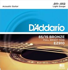D'Addario EZ910 85/15 Bronze Acoustic Guitar Strings, Light, 11-52