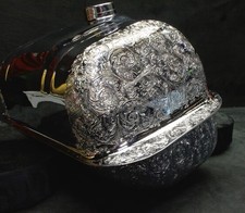 INNOCENTI LAMBRETTA PETROL TANK S1 S2 S3 CHROMED CUSTOM HAND ENGRAVED