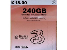 Sim card three - three, uk