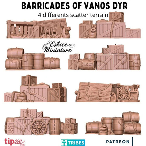 Wargaming terrain barricade - terrain,