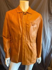 Tan leather jacket - , genuine
