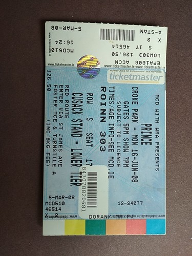Prince croke park ticket - prince,