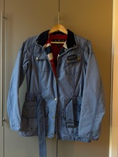 Barbour belted blue wax