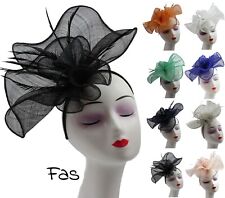 Large Flower Feather Hair Hat