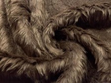 Super Luxury Faux Fur Fabric Material LONG PILE COFFEE