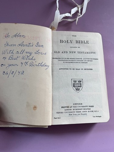 Vtg 1942 oxford pocket holy - oxford,