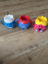 Three Mister Men Plastic Cups McDonald's Happy Meal Toys