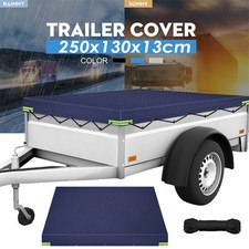 Blue Trailer Cover with Bungee