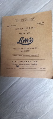 Lister instruction book - lister, &