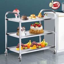 Large 3 Tier Silver Metal