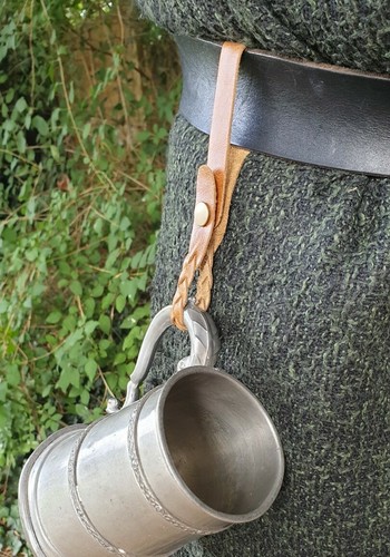 Leather tankard strap - leather,