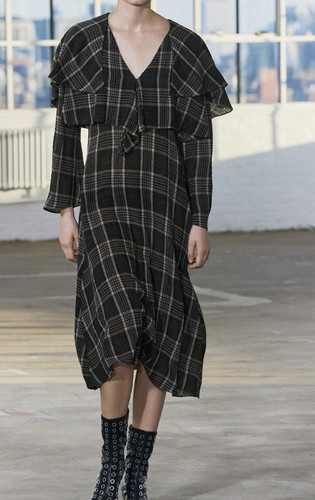 Zara grey black check ruffle - grey,