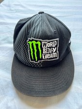 DC Shoes Monster Energy World Rally Cap Men's S-M Black Flexfit Fitted