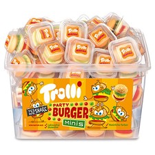 Trolli Party Mini Burgers, 600g Lactose Free, Gluten Free, Pack of 60