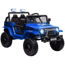 AIYAPLAY Kids Ride On Car, 12V Electric Truck w/ Suspension, Blue