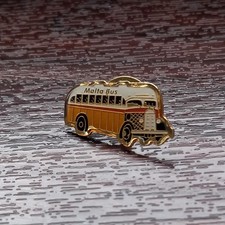 Enamel Pin Badge Malta Bus