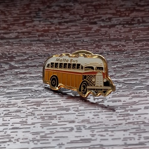 Enamel pin badge malta bus - enamel,