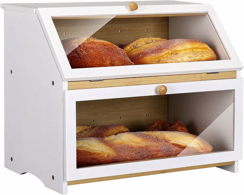 Bamboo bread bin - bread, decker