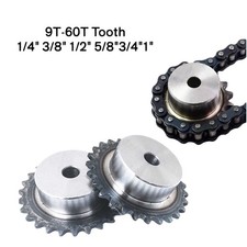 1/4" 3/8" 1/2" 5/8" 3/4" 1"