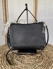 Coach black leather handbag over the shoulder bag