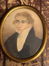 Charming Regency Miniature Portrait Of A Gentleman 