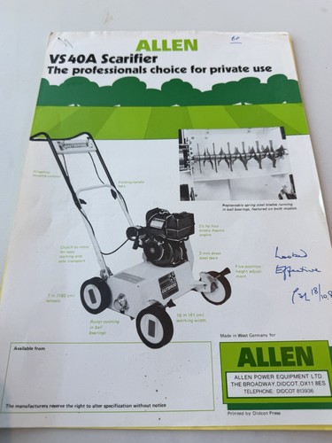 Allen lawn mower scarifyier - lawn,