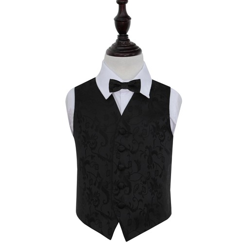 Black woven floral - woven, boys
