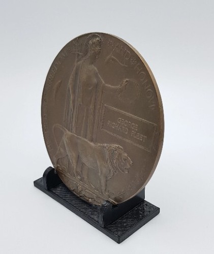 Ww1 death plaque display stand - plaque,