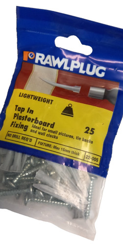Tap plasterboard fixings - tap,