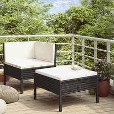 Garden Furniture Set Black and