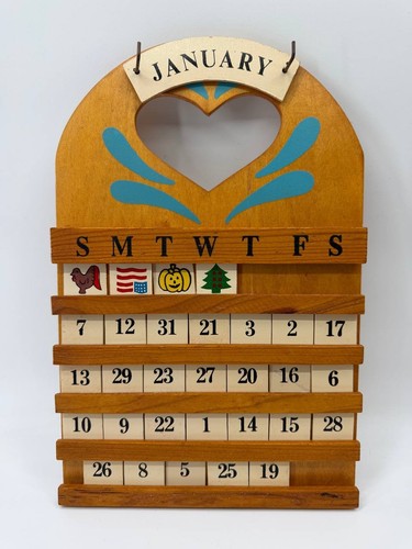 Vintage wooden perpetual wall - vintage,