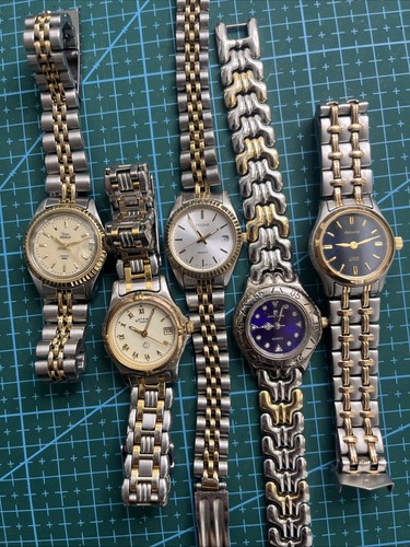 Bundle silver golden watches