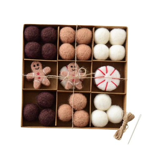 Christmas felt balls hanging - christmas,