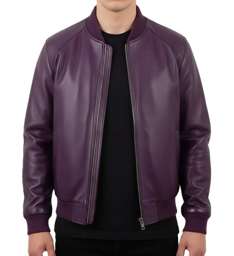 Men genuine lambskin leather - lambskin,
