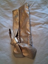 Gorgeous L K Bennett gold leather clutch bag. Excellent condition. Only used a c