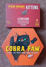 Cobra Paw + Exploding Kittens Two Strategy Board Games Bananagrams Creator