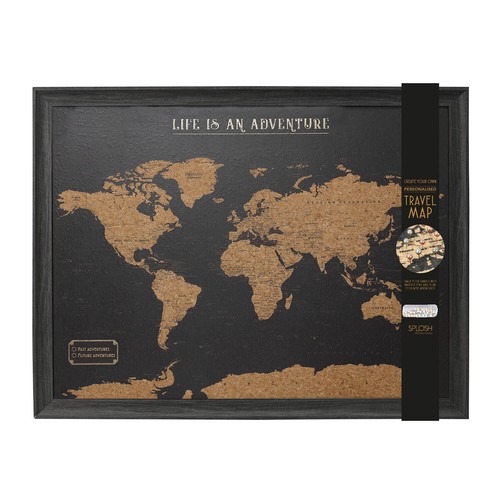 Travel map world pinboard - travel, |