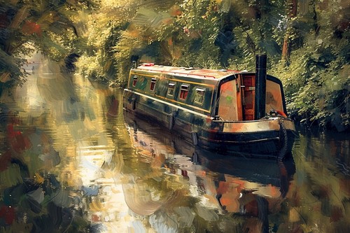 Canal narrow boat - canal,