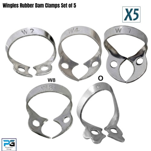 Wingles rubber dam clamps - dam, set