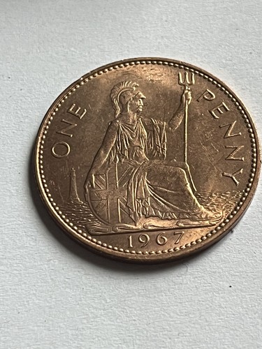 1967 one penny - -, queen