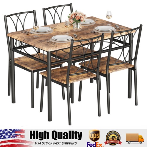 Piece wood dining table - dining, set