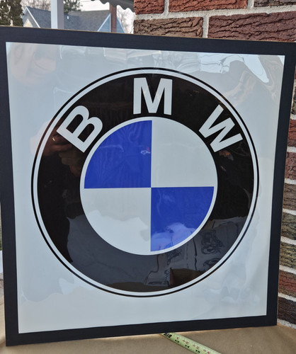 Vintage bmw dealer sign - bmw,